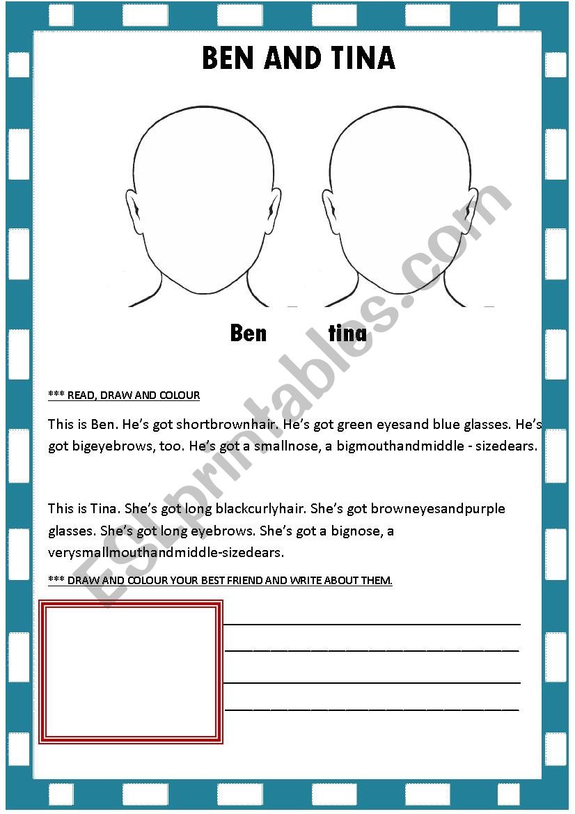 BEN AND TINA worksheet