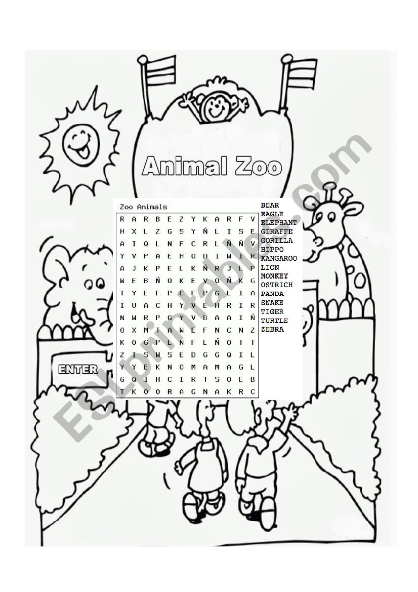 Zoo Animals worksheet