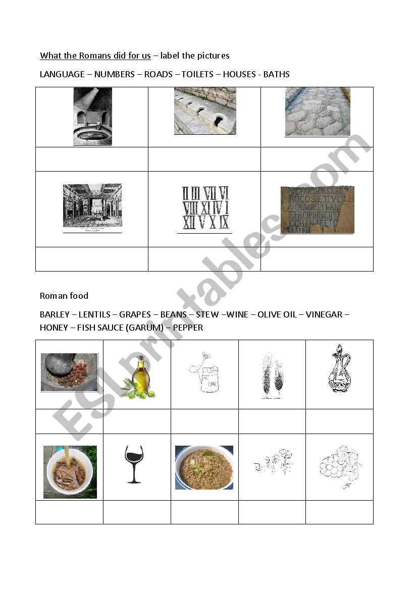 Ancient Rome worksheet