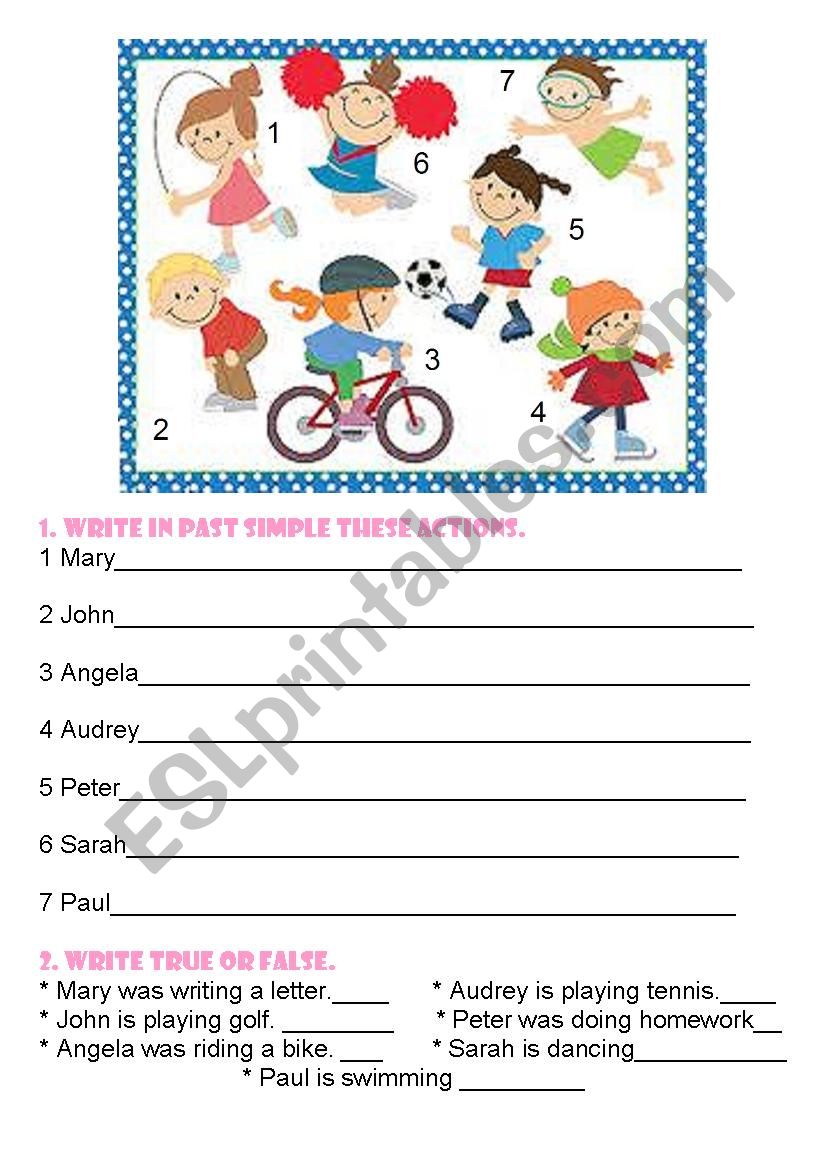 Revision exercises worksheet