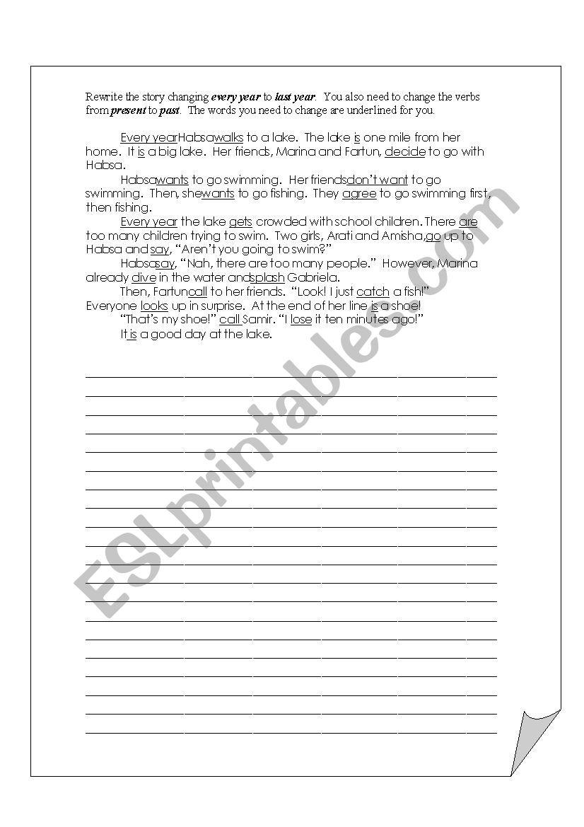 Past Tense Practice worksheet