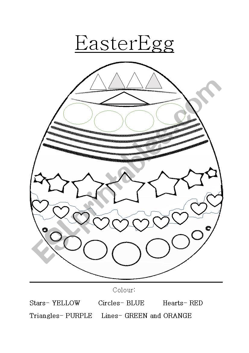 Easter Egg worksheet