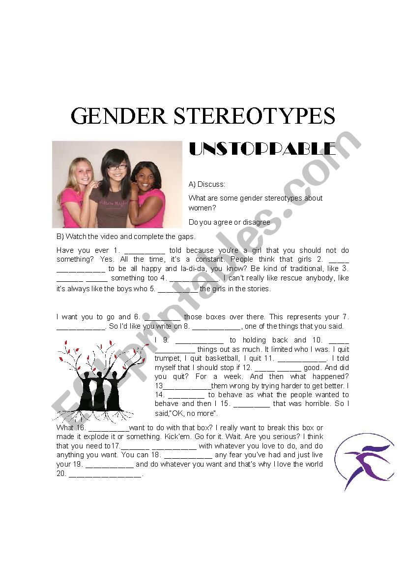 Unstoppable - Listening practice - Gender stereotypes