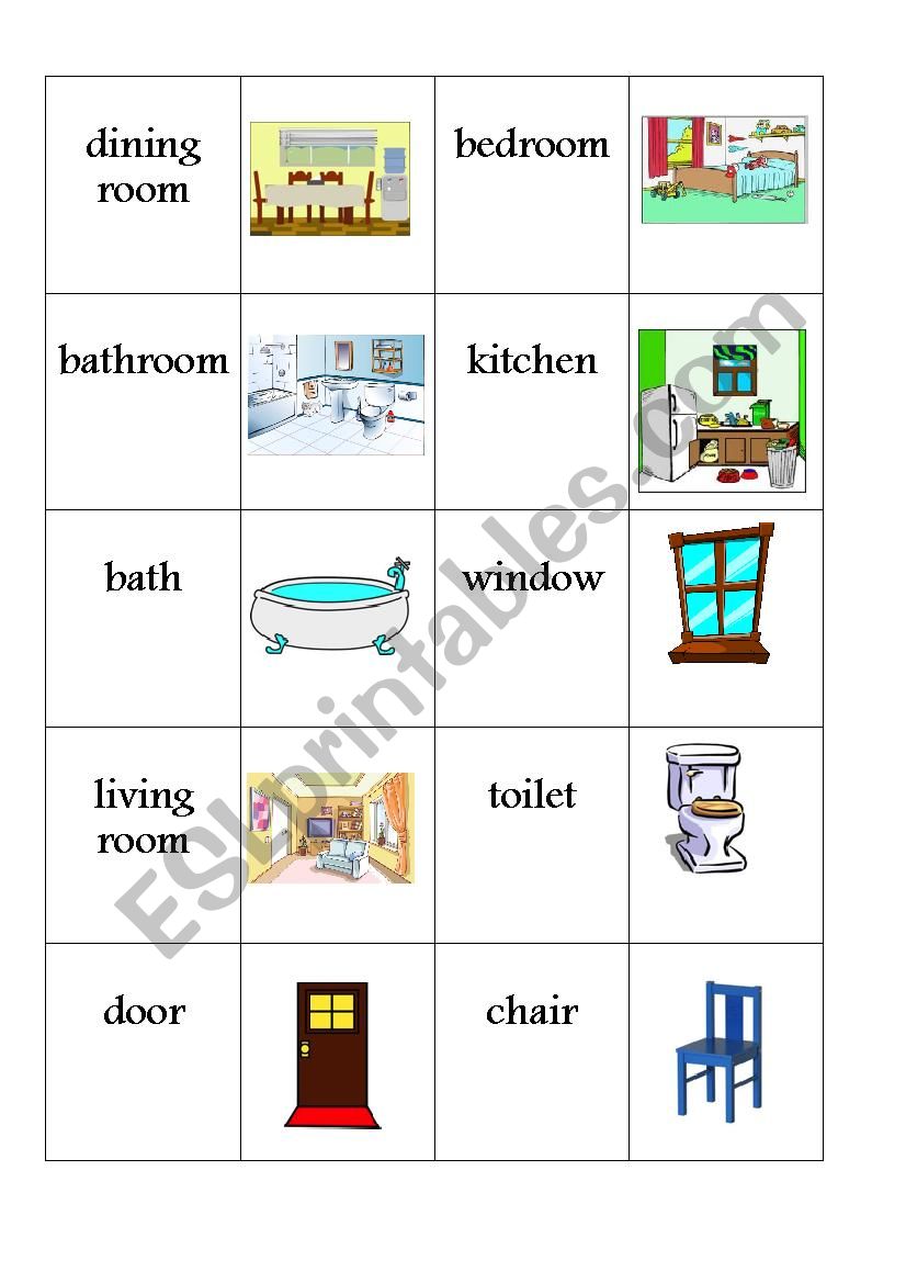 House Card Game worksheet