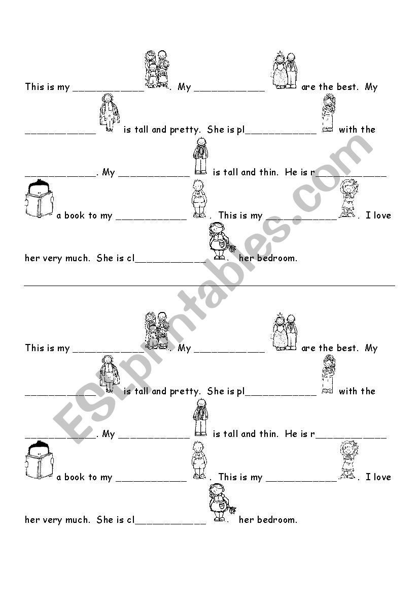 family activity worksheet