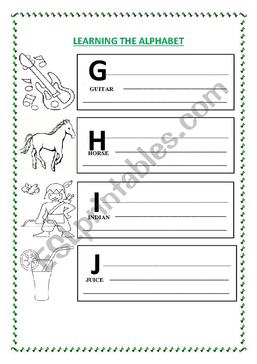 Learning the Consonants worksheet