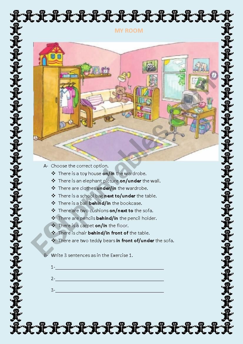 MY ROOM worksheet