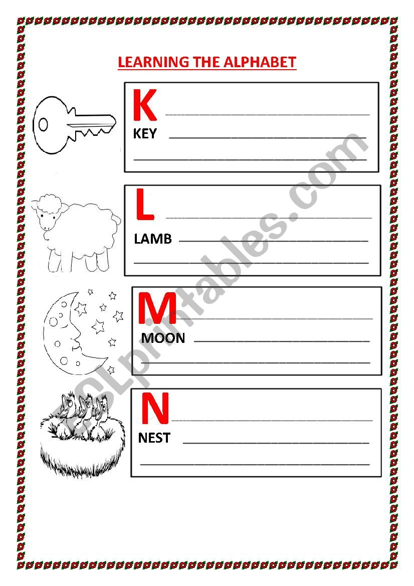 Learning the Consonants worksheet