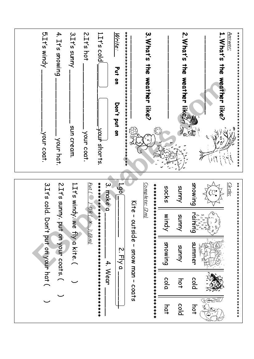 the weather worksheet