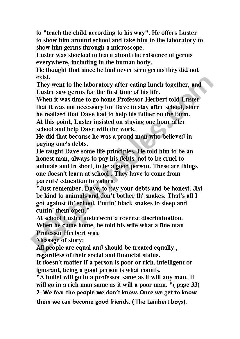 split cherry tree short story