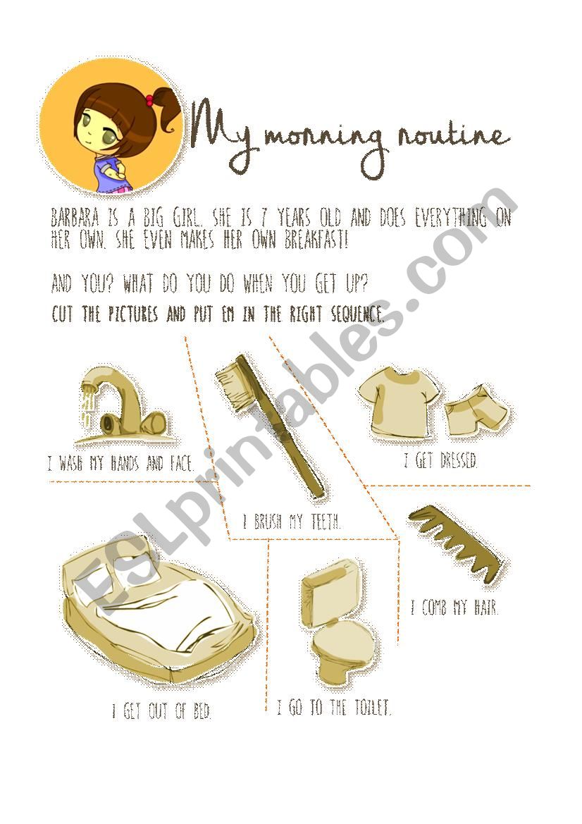 Morning routine worksheet