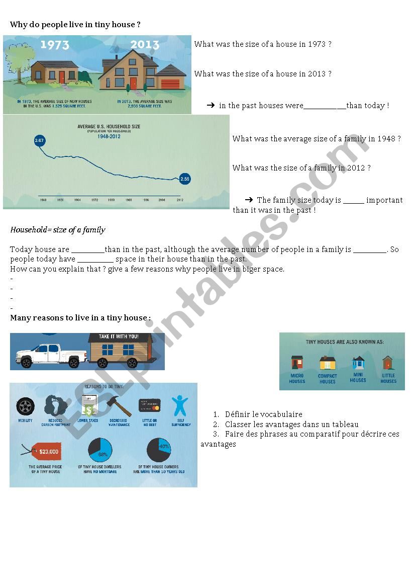 Tiny House worksheet