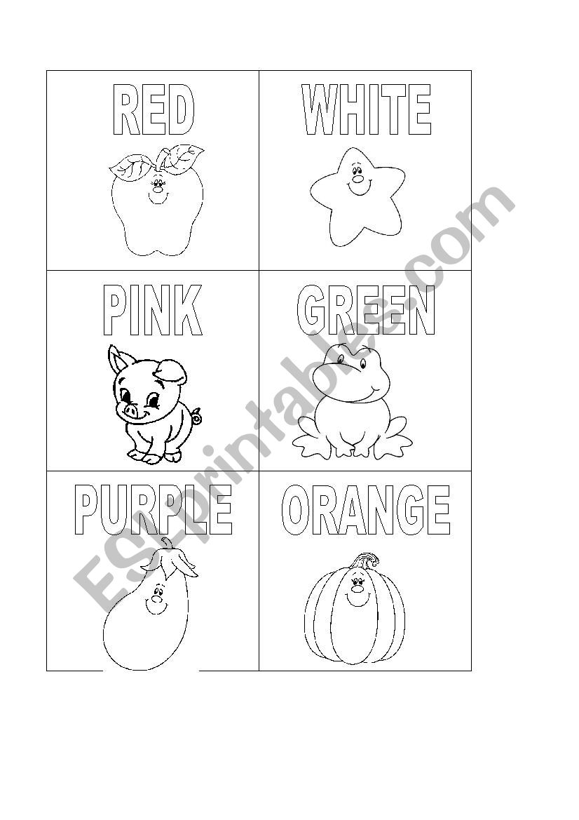 Colours worksheet