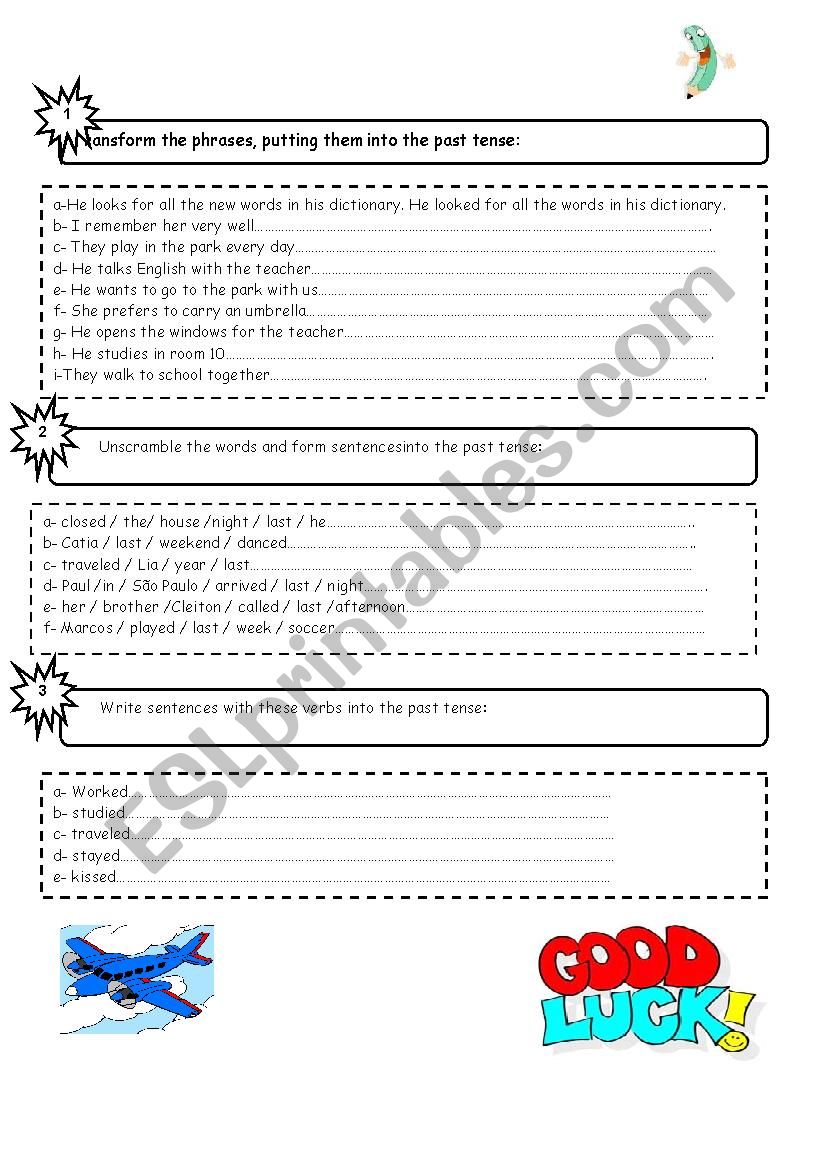 Simple Past Tense worksheet