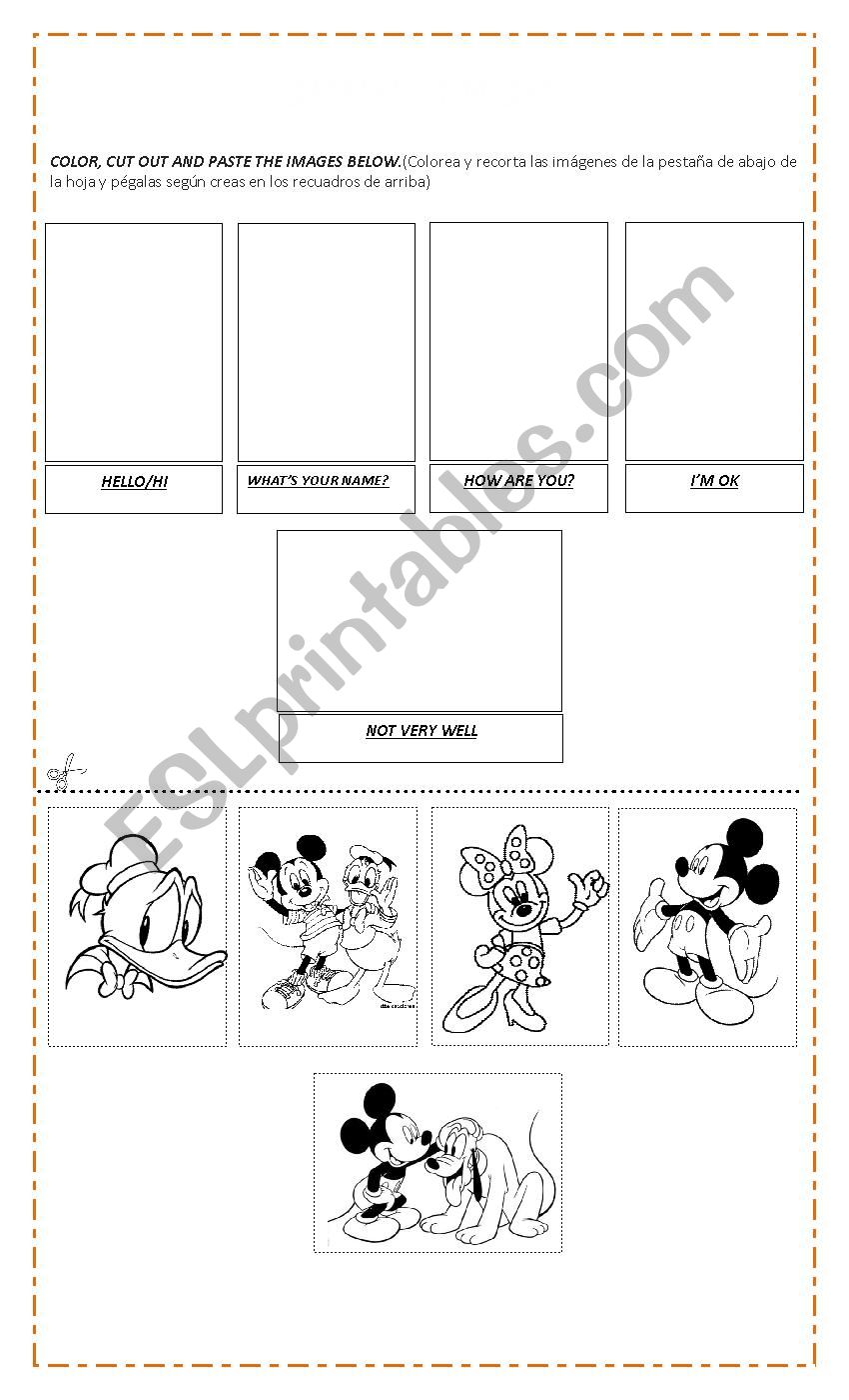 Greetings worksheet