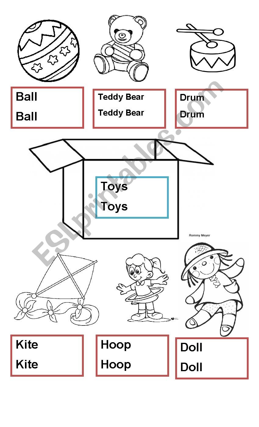 Toys vocabulary worksheet