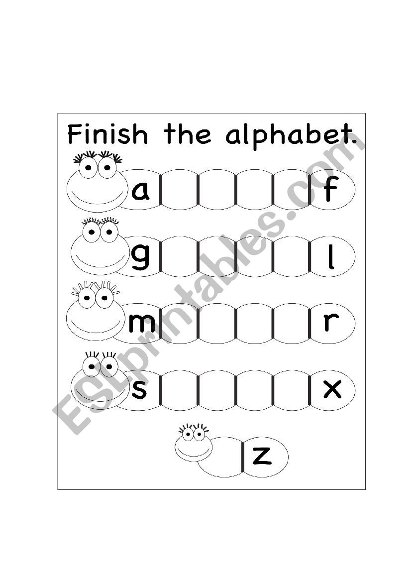 Alphabet practica - ESL worksheet by joscorpa88