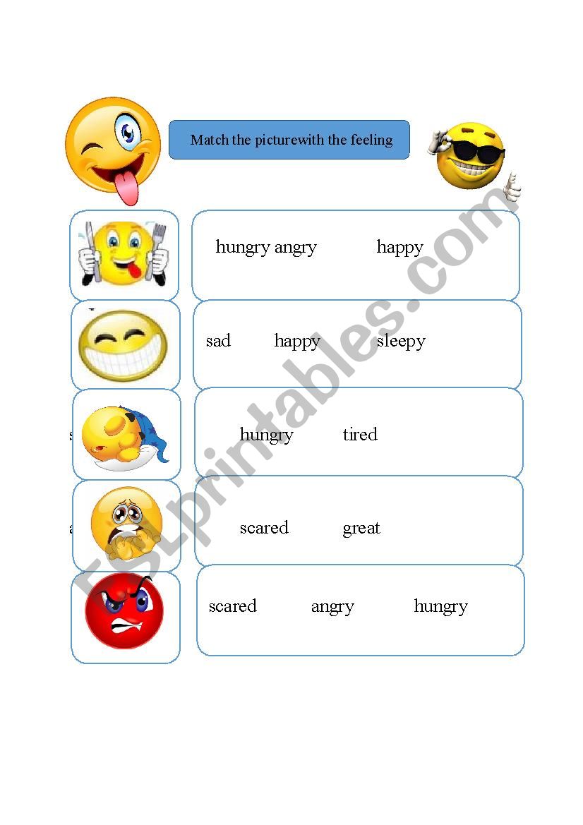 The feelings worksheet