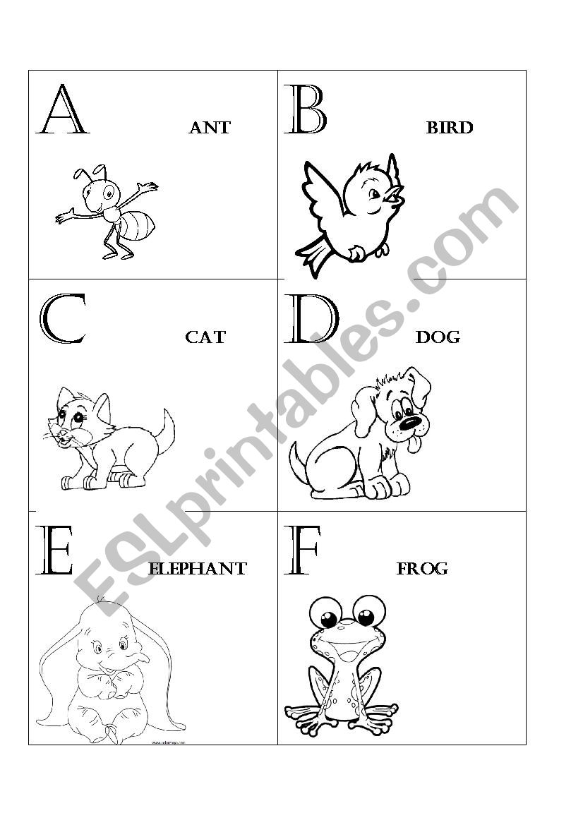 Alphabet to colour worksheet