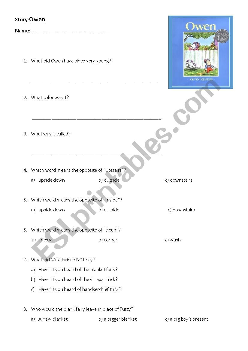 Owen worksheet