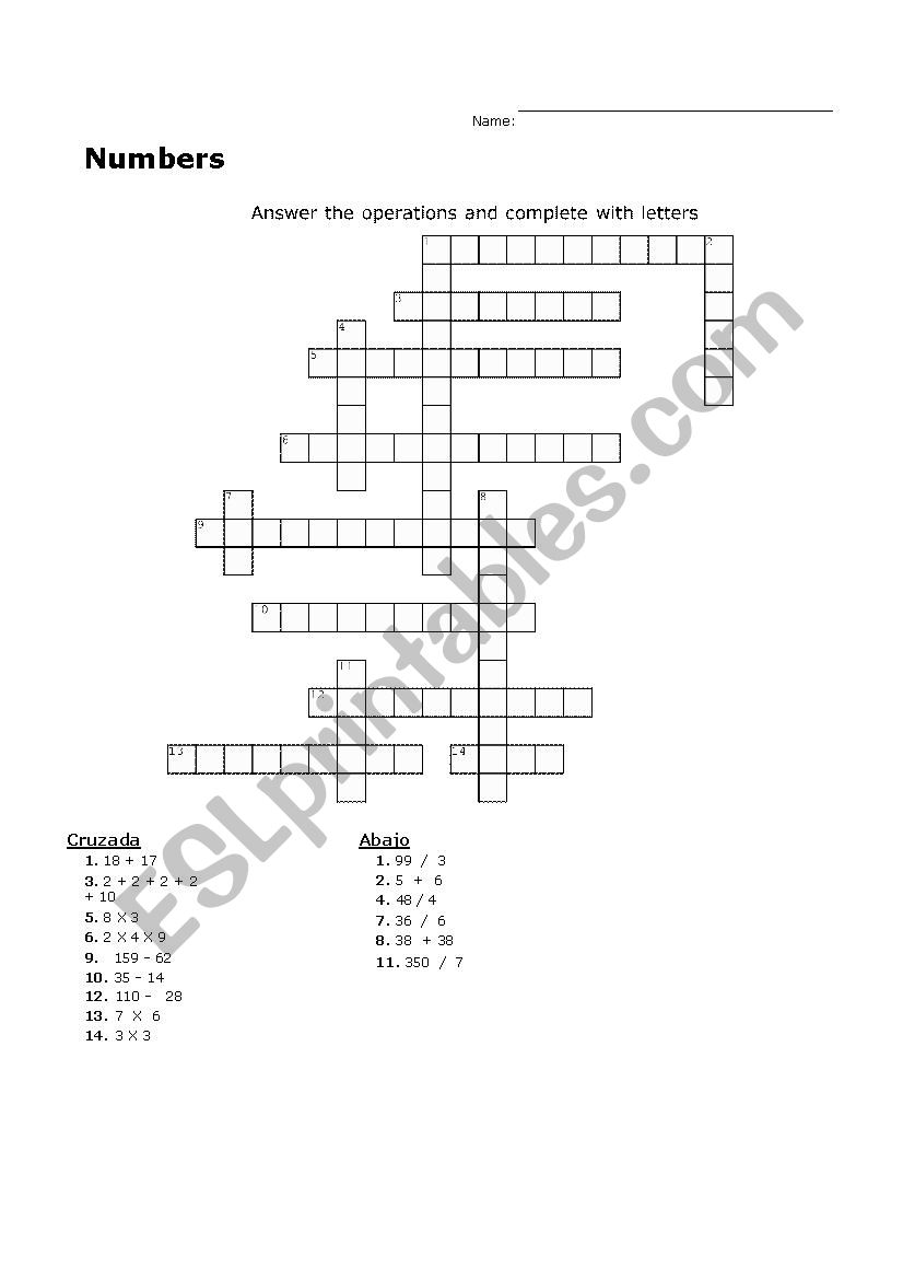 numbers-operations-esl-worksheet-by-ezapedro