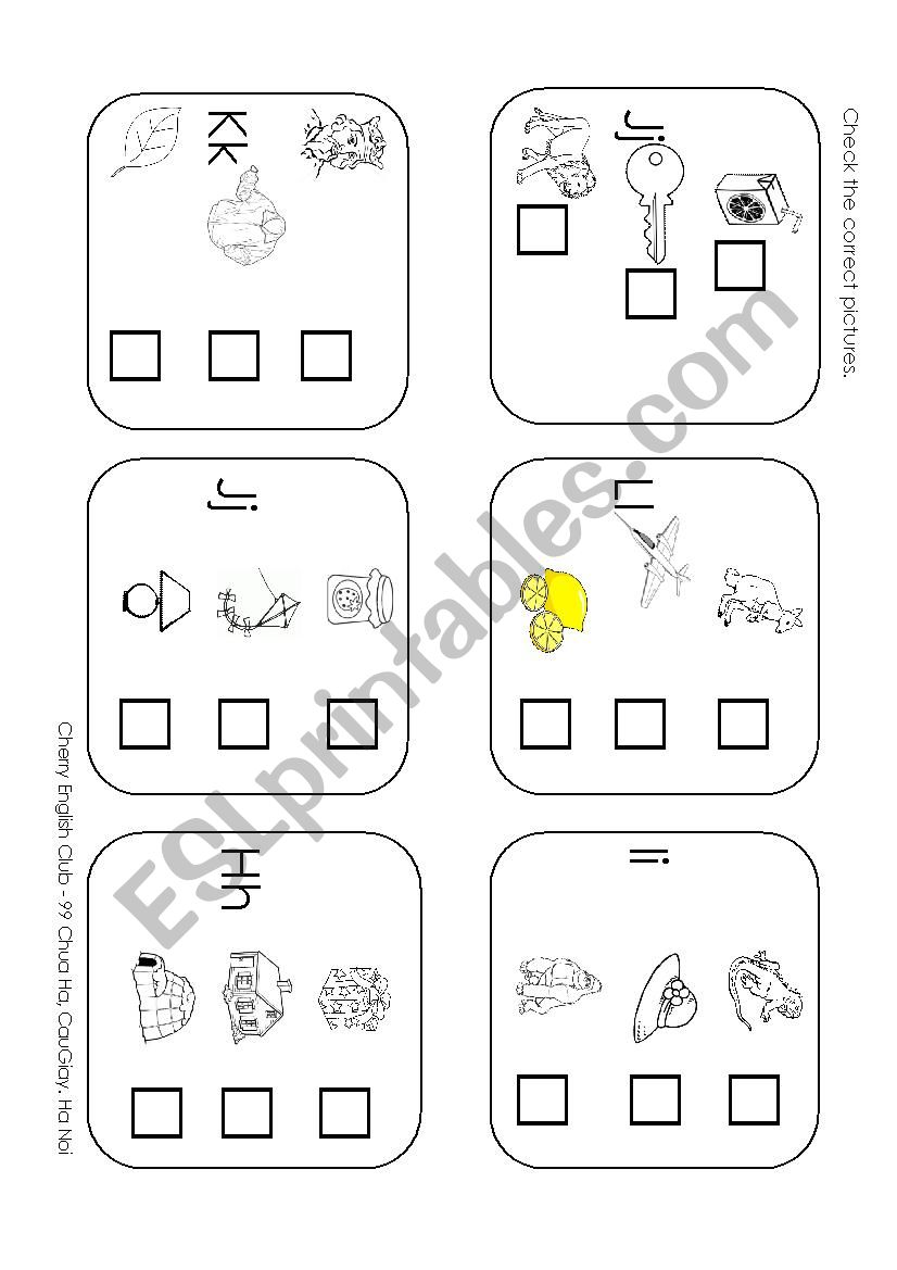 Review letter A-L worksheet