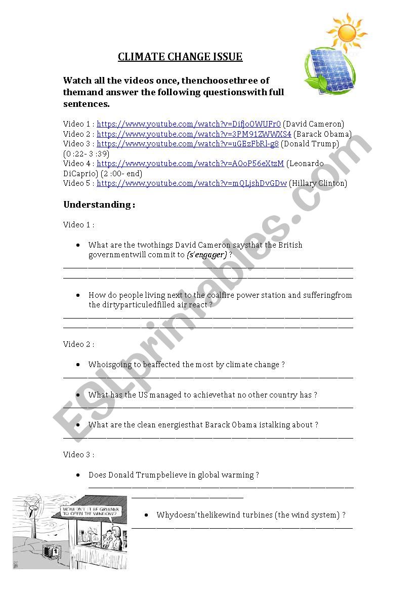 Climate Change Listening Comprehension