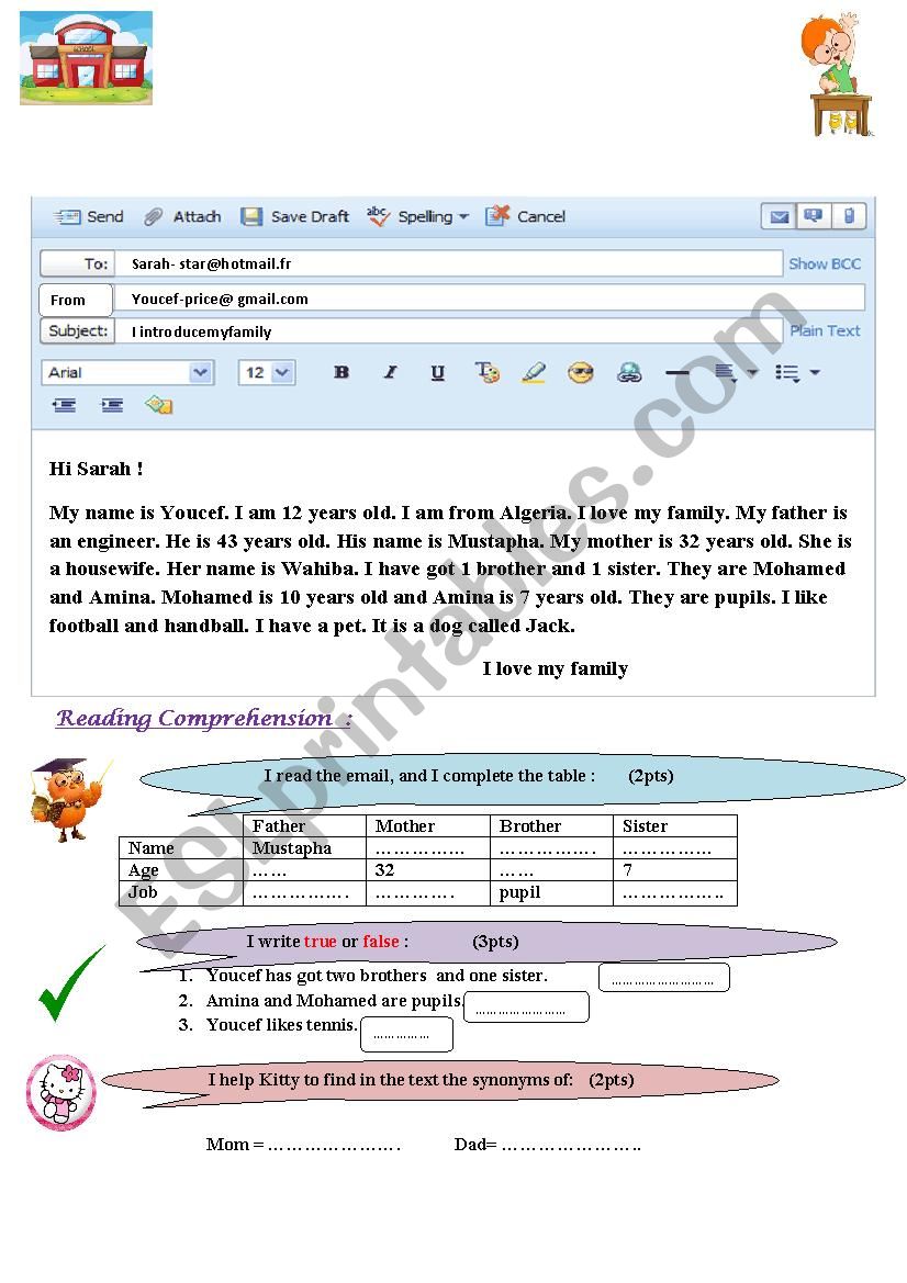 TEST worksheet