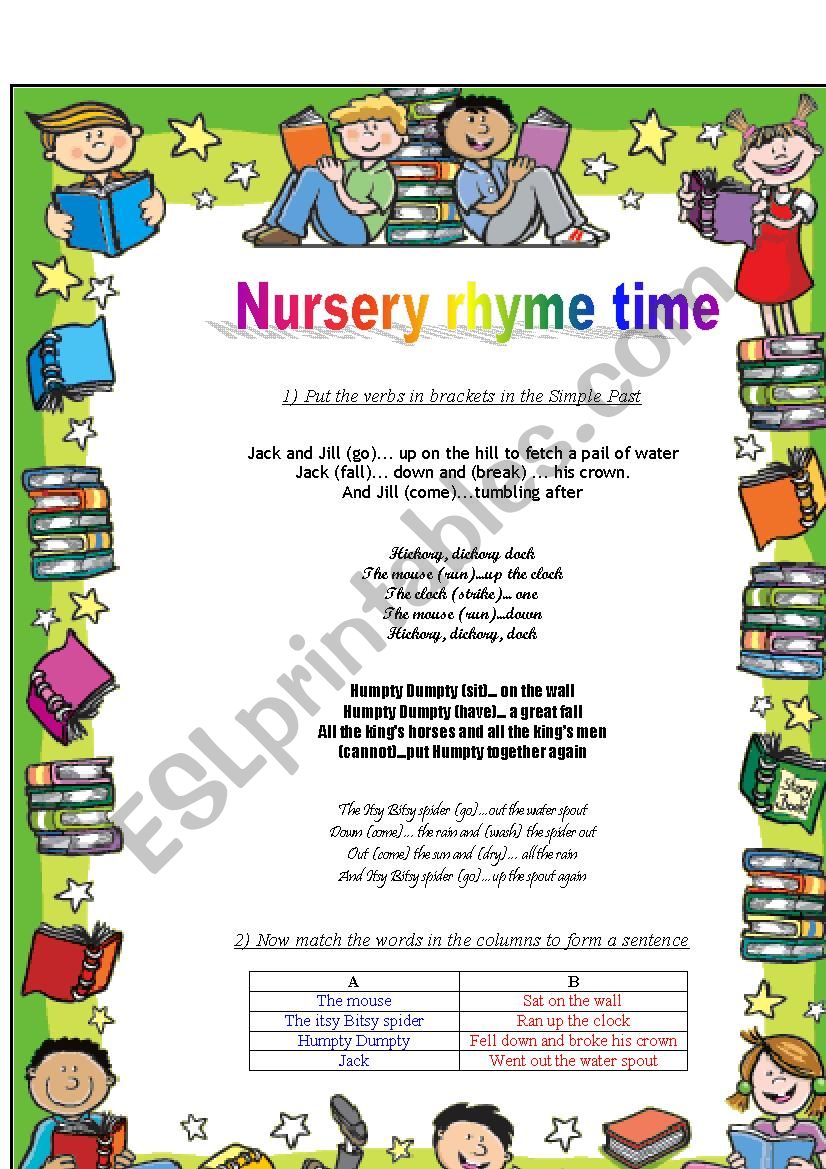 Nursery Rhymes worksheet