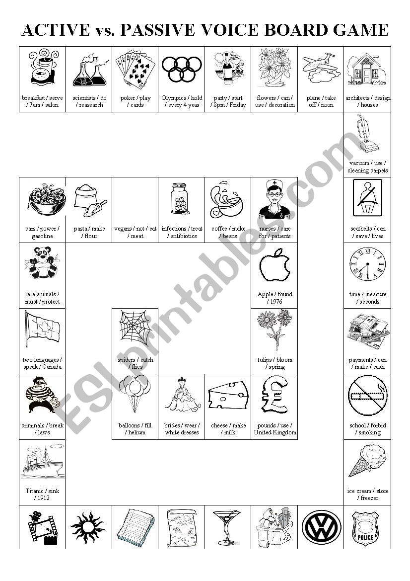 Active vs Passive Voice Board Game