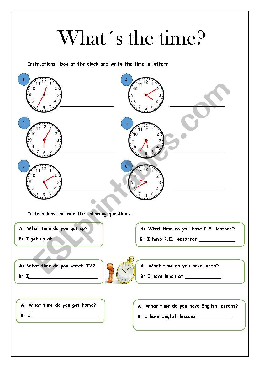 THE TIME worksheet