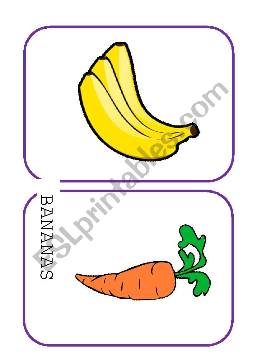 FOOD FLASHCARDS worksheet