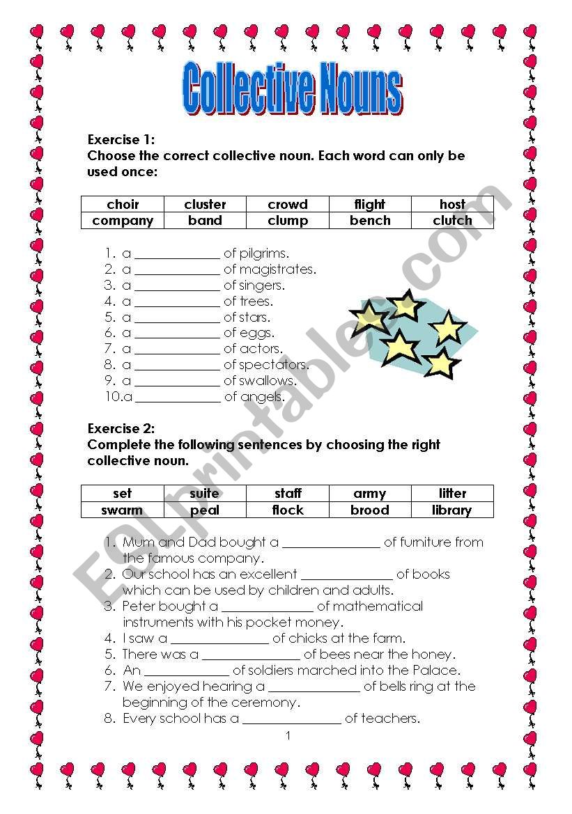 Collective Nouns (Part 2) worksheet