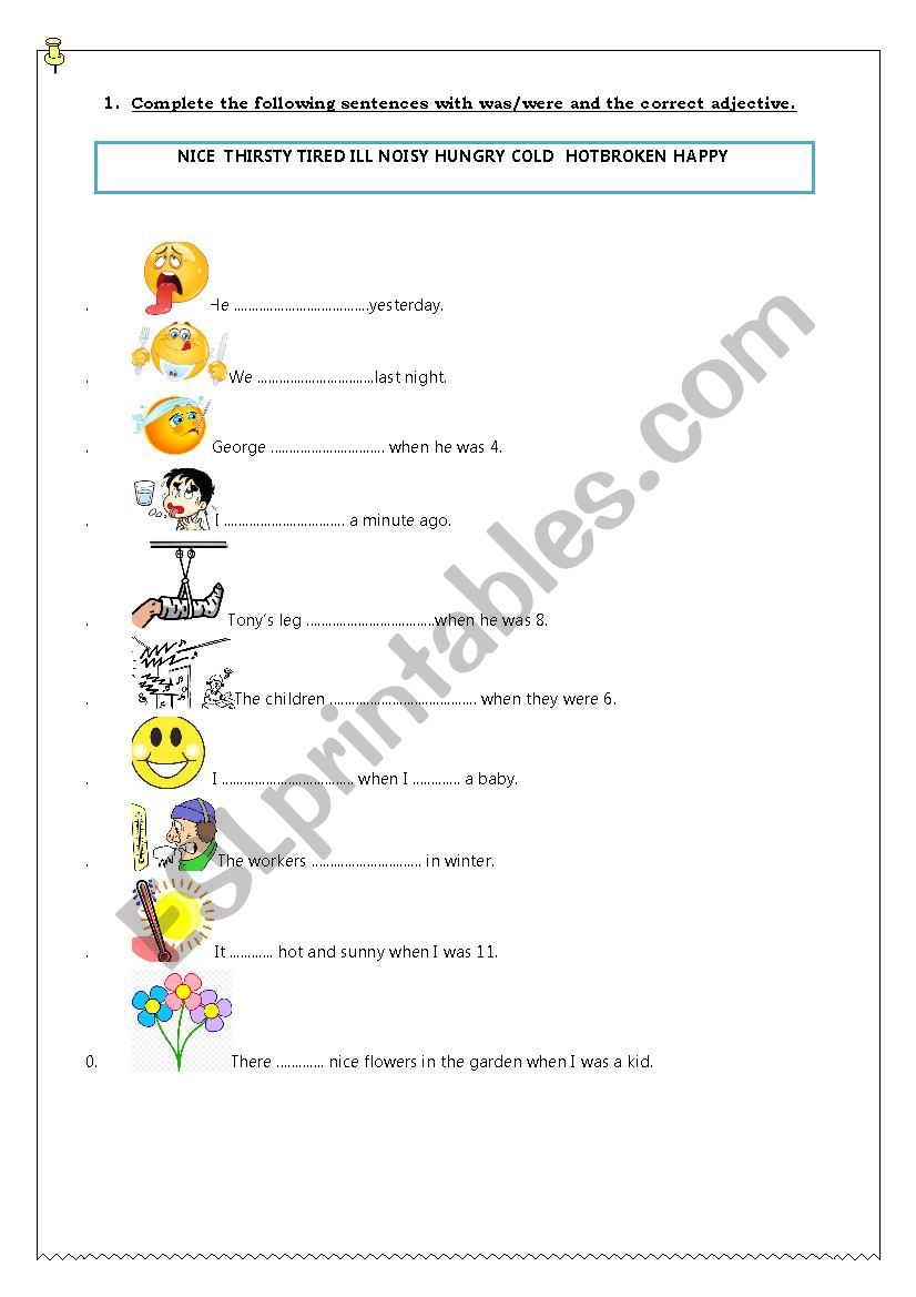 Describing in the past  worksheet