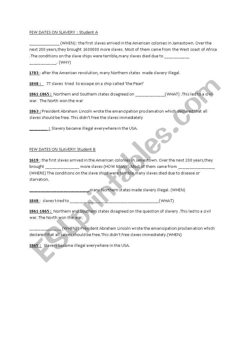 A Brief History Of The Usa Esl Worksheet By Yaco A Brief History Of The Usa Esl Worksheet By Yaco
