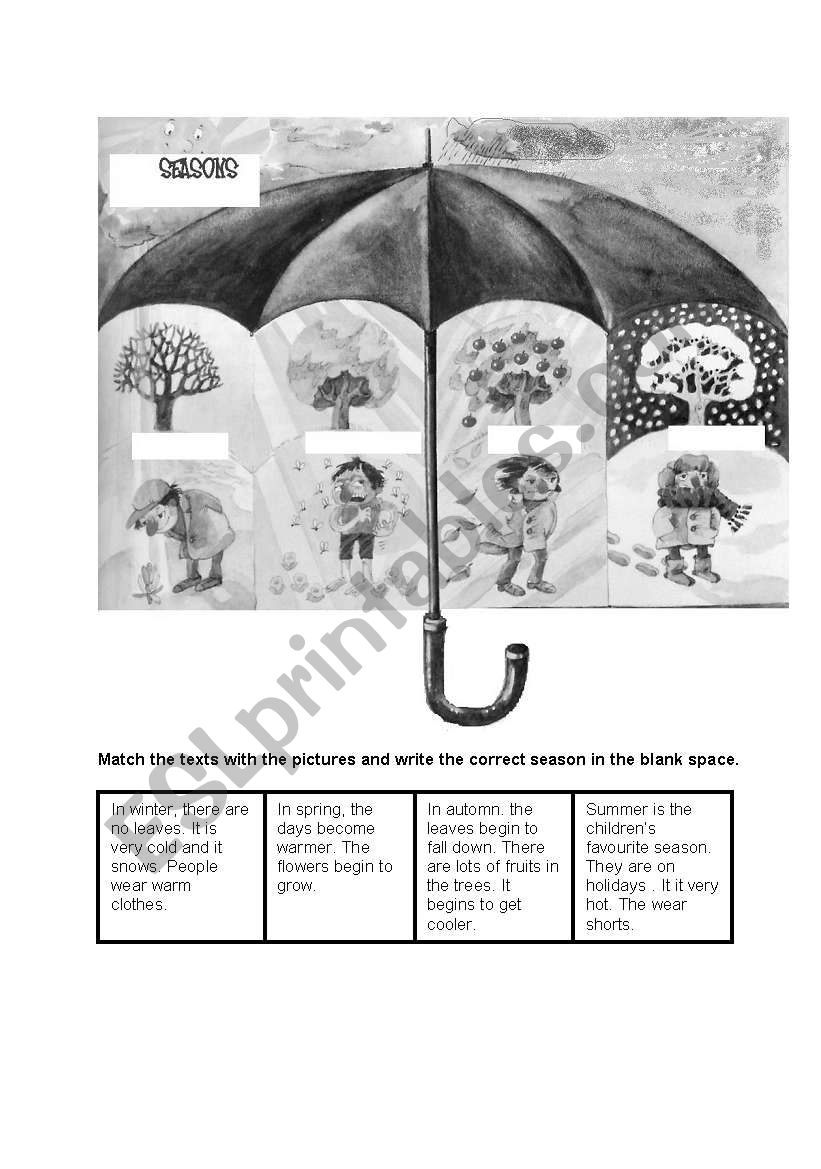 SEASONS (31/070 worksheet