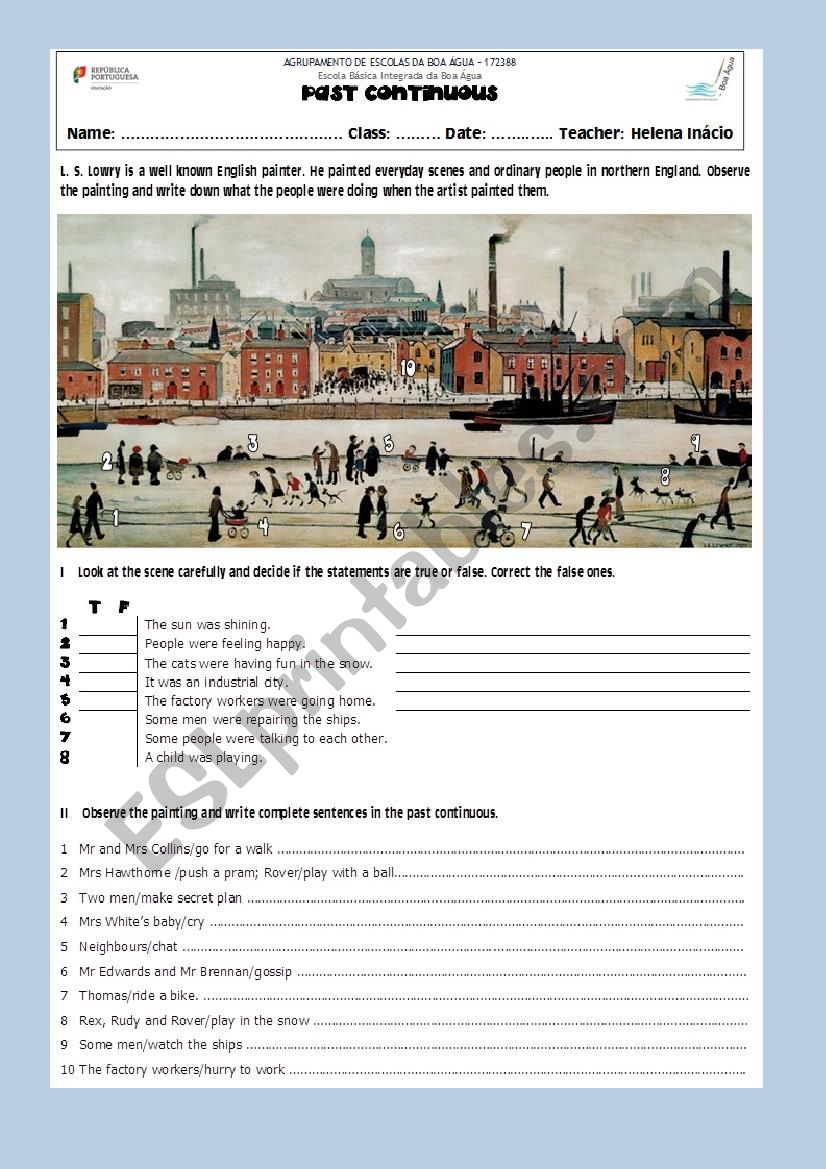 Past Continuous Practice worksheet