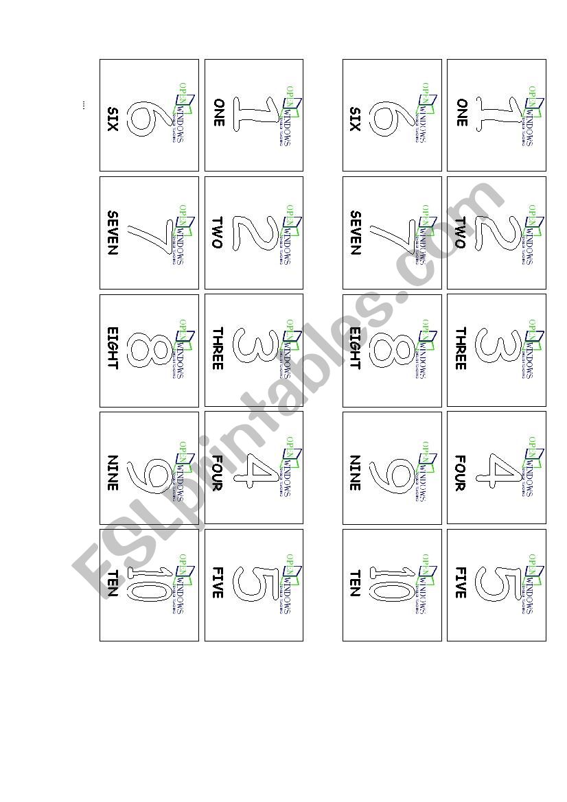 numbers 1-10 worksheet