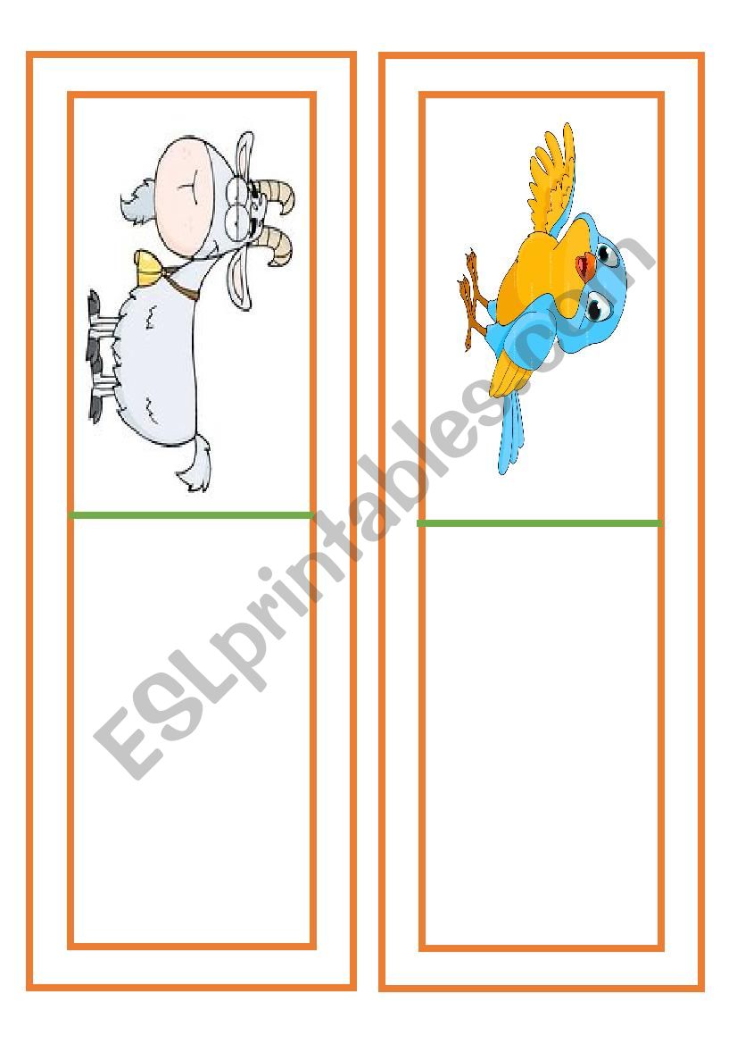 animals domino 2 worksheet