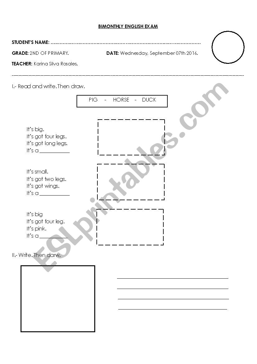 farm animals worksheet