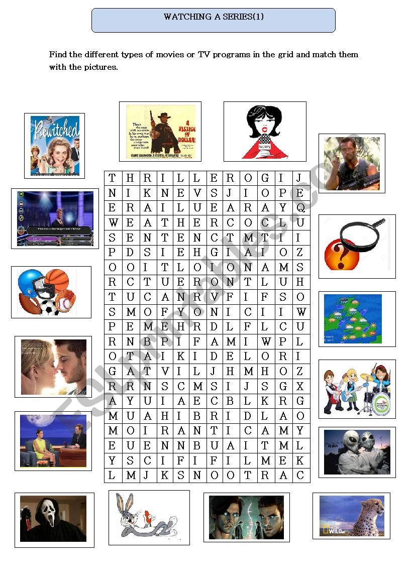 Movie types worksheet