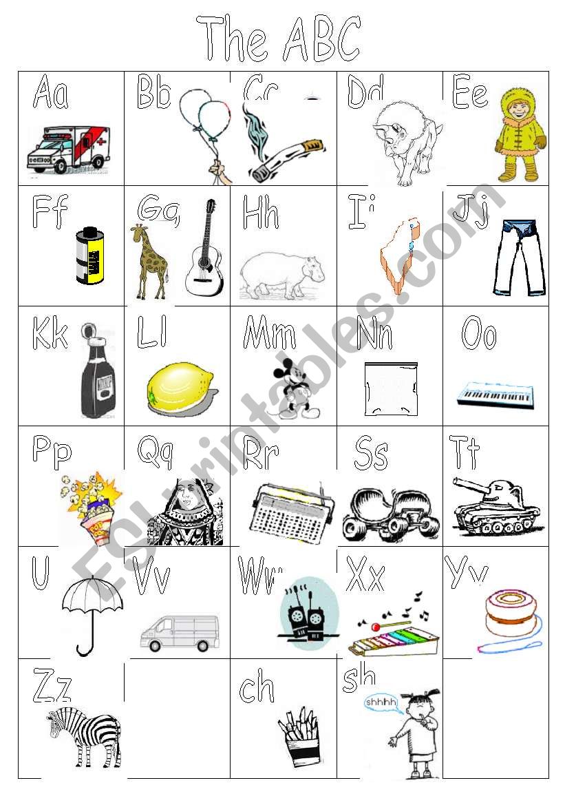 ABC board worksheet