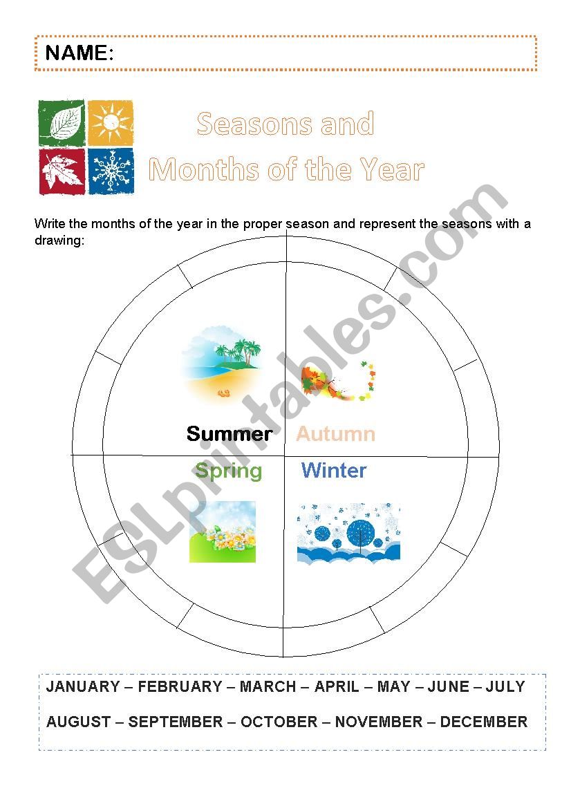 Seasons and months of the year