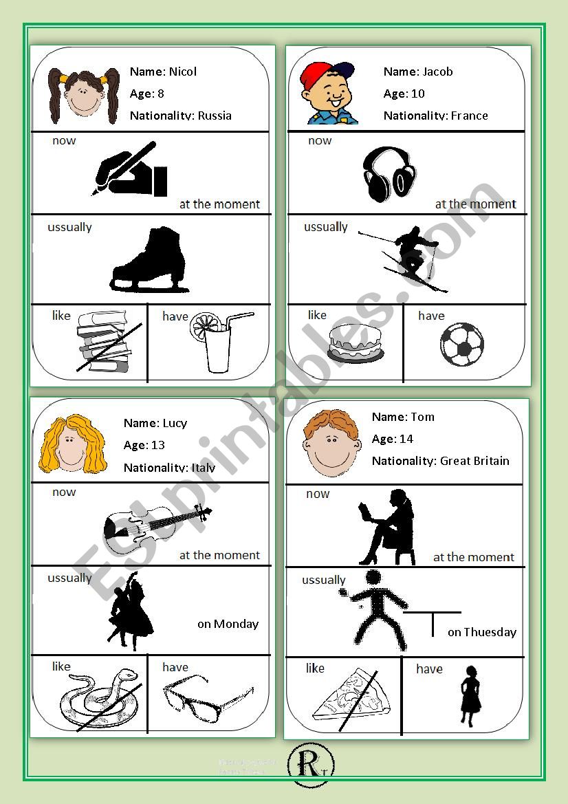 Activity cards speaking 2 worksheet