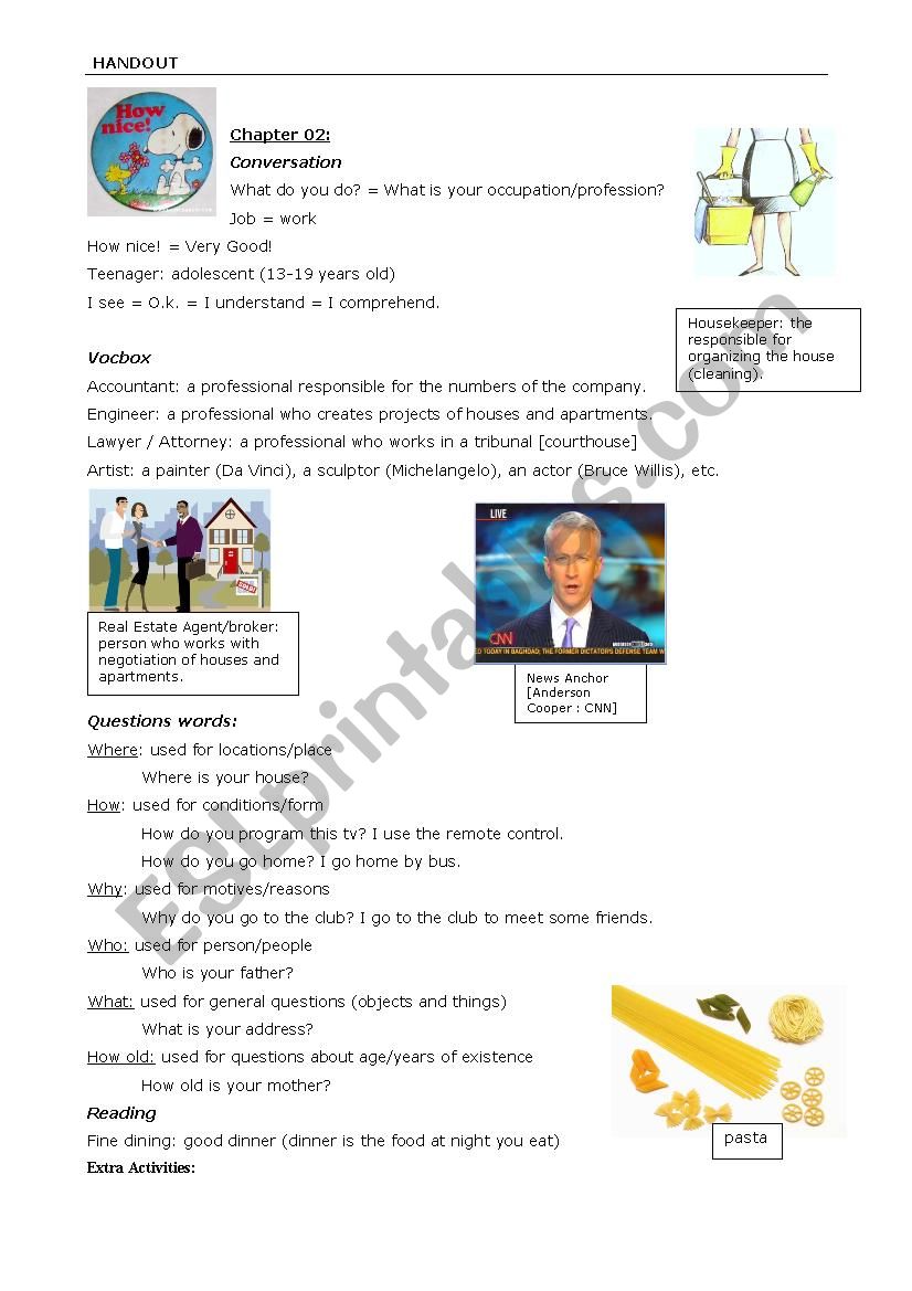 jobs and occupations worksheet