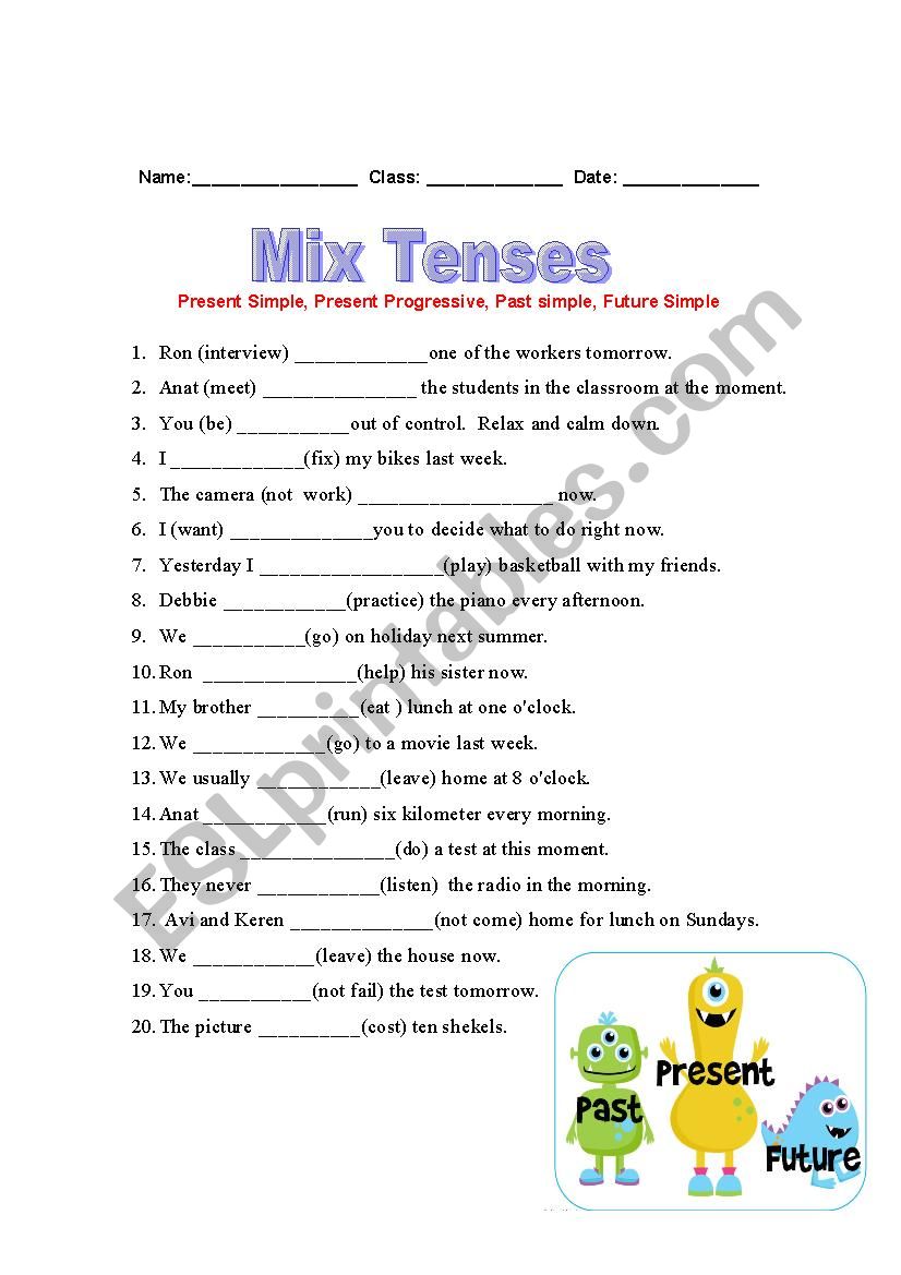 mix-four-basic-tenses-esl-worksheet-by-sigal