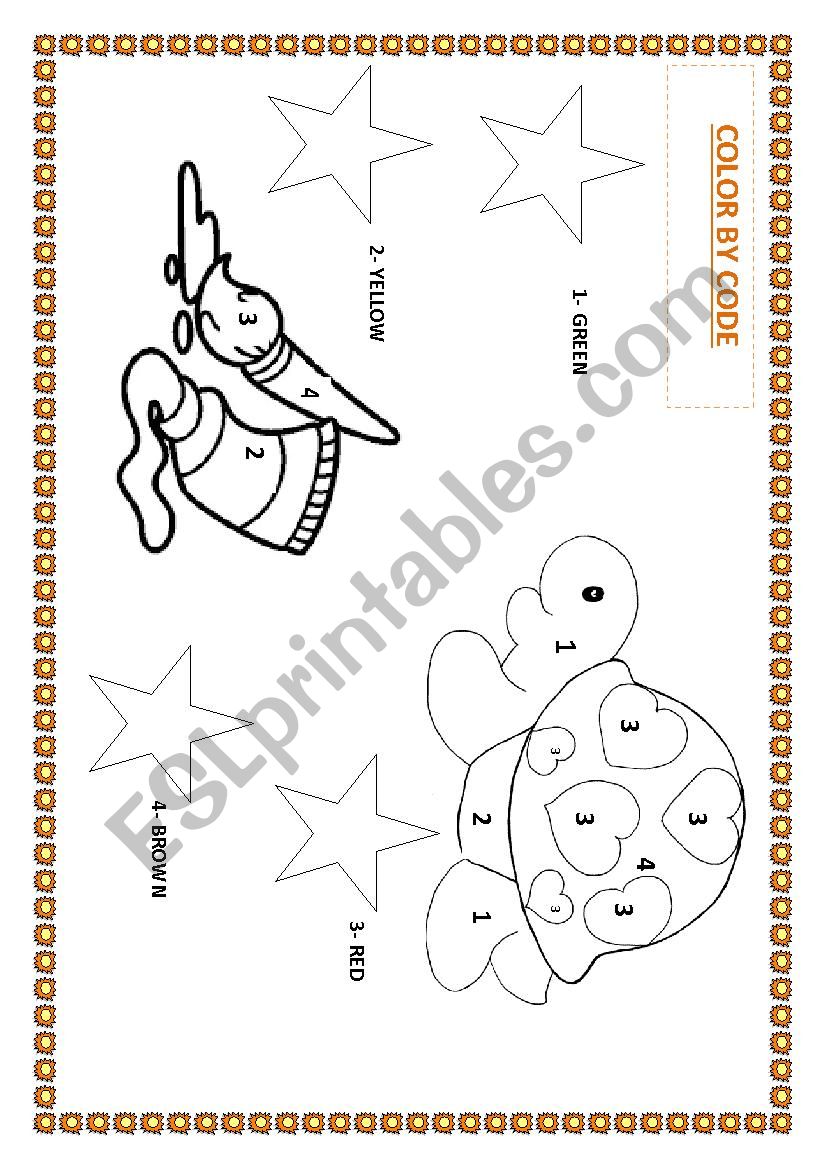 color by code worksheet