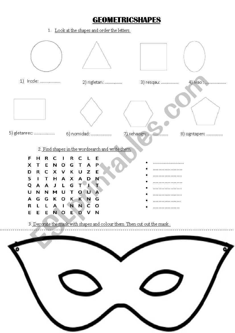 Murga project : vocabulary worksheet 3