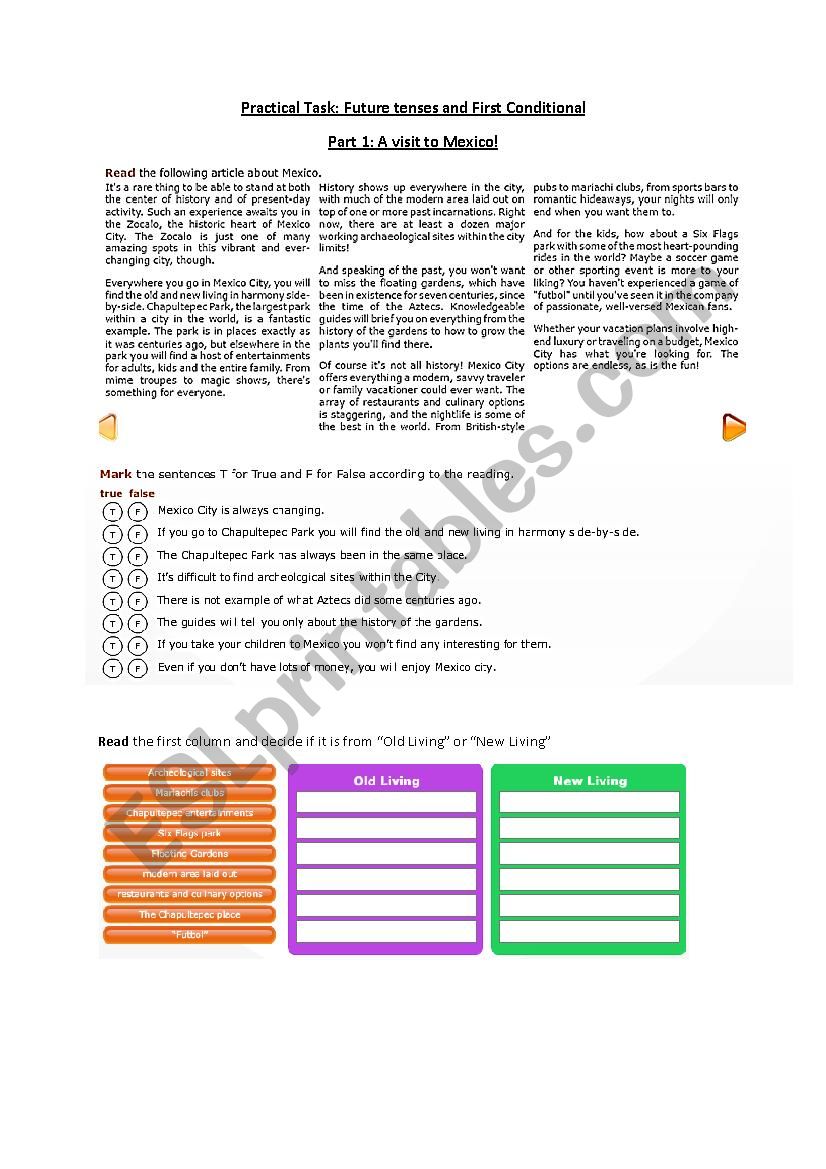 First Conditional worksheet worksheet