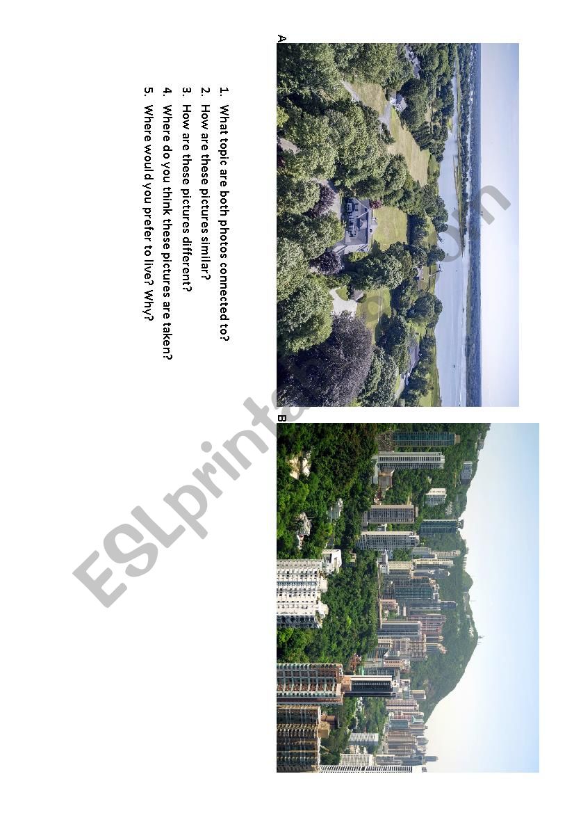 Picture description worksheet